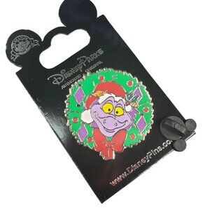 Disney Figment Santa Trading Pin Christmas Wreath Epcot Dragon 2008 Holiday